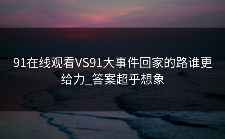 91在线观看VS91大事件回家的路谁更给力_答案超乎想象