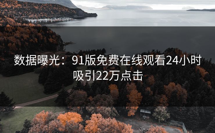 数据曝光：91版免费在线观看24小时吸引22万点击