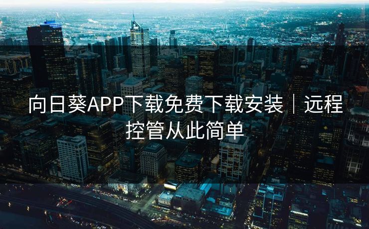 向日葵APP下载免费下载安装｜远程控管从此简单